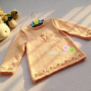 0-3岁宝贝服饰编织之云棉2棒针婴幼儿圆领小花毛衣