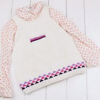 （3-1）棒针可爱裙摆背心织法之零基础学编织儿童毛衣