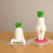 原來用毛線編織的大白蘿卜還可以如此賣萌