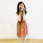 毛線球2012年夏季號拼花吊帶裙改版一線連兒童鉤裙