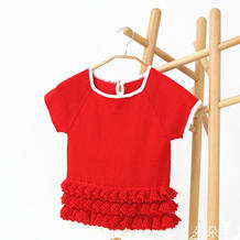 儿童毛衣编织视频之红色萌芽钩织结合春夏米妮裙（4-1）
