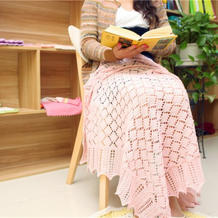 卡农皇室婴儿毯 萌芽机织手织相结合波浪边棒针毯编织教程