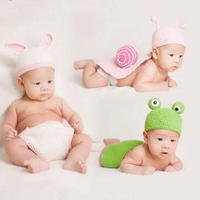 3款宝宝百天拍摄道具之帽子与兜兜裤编织视频教程（5-4）蜗牛款背壳钩法