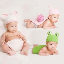 3款宝宝百天拍摄道具之帽子与兜兜裤编织视频教程（5-5）兔子款耳朵钩法