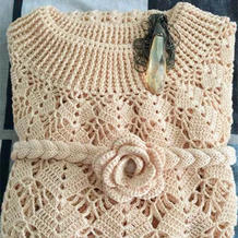 快乐编织织LK150机织漂亮玫瑰花腰带 也可棒针编织