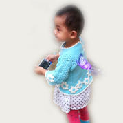 儿童钩织结合长袖裙式毛衣编织视频（4-1）前片织法