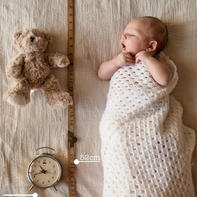 毛线编织毯与新生宝宝一起软萌萌