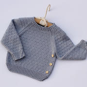 儿童棒针插肩袖中性毛衣（2-1）婴儿毛衣编织视频教程