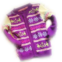 图文详解2-3岁儿童提花开衫毛衣编织方法
