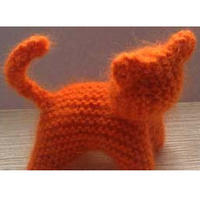 极简毛线编织玩偶 棒针织片巧制小猫