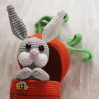 小兔子和它的萝卜房子 毛线编织玩偶小剧场
