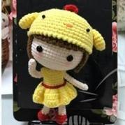 可愛(ài)小雞妞鉤針娃娃圖解教程