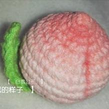 水灵灵寿桃的钩针编织方法