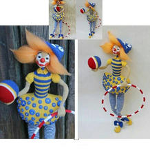 有趣的钩针小丑女娃娃玩偶图解
