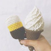毛线编织美食 钩针冰淇淋和雪糕图文教程