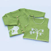 新生儿棒针开衫背心套装编织视频（4-1）宝宝开衫毛衣织法1