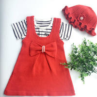 儿童背心裙套装编织视频教程（3-2）蝴蝶结背心裙织法
