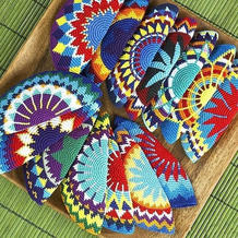 毛线编织色彩的游戏 Wayuu钩针提花图案