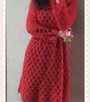 秋妍冬款火红的玫瑰火红的裙