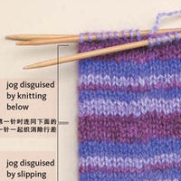 环织条纹毛衣时2种避免条纹错行的方法
