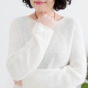 懶春 從上往下織輕薄女士棒針馬海毛衣