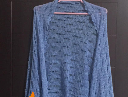 简约空调披 LK150编织机机织女士镂空蕾丝披肩