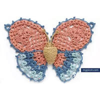 可以做装饰也可以做为夏衣元素中的美丽蝴蝶钩法