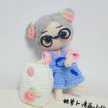 牛奶妹妹 转载微博的一款萌可爱钩针娃娃编织图解