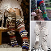 50余款創意手工毛線編織長筒襪 款款令人著迷