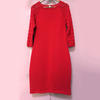 海仙女改版春夏秋冬都适合的从上往下织红色旗袍裙