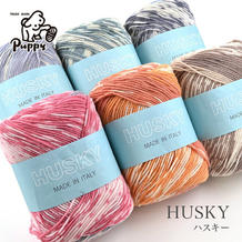 日本PUPPY芭贝  HUSKY中粗段染羊毛线 自动提花毛线