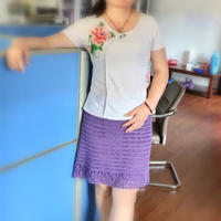 紫蘿 夏至女士鉤針半裙