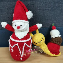 创意编织钩针冰淇淋蜗牛与另类圣诞老人