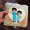 光陰 傳統掇花繡DIY布貼+錯覺編織雙色棒針小收納包