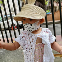 2岁女童吊带外披 宝宝钩针短袖小开衫
