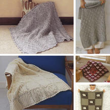 5款温暖有爱棒针毛线毯编织图解