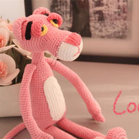 粉紅豹（2-2）呆萌鉤針粉色豹子玩偶編織視頻教程