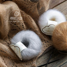 【云羽】70%南非幼马海毛30%真丝 高档真丝马海手工编织线毛线细线