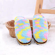 冰条线拖鞋（2-2）手工编织家居鞋编织视频