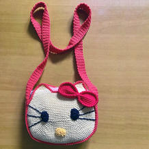 送小盆友的礼物 钩针Hello Kitty猫咪包包 