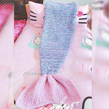 美人鱼盖毯  毛线编织创意钩毯织法教程