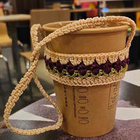 简单好织创意钩针郁金香奶茶杯套