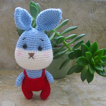 Blue兔 很可爱的钩针小小兔