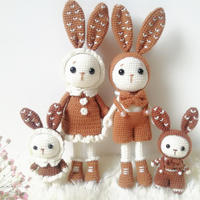 幸福的兔子家族 甜美可爱钩针兔子编织图解