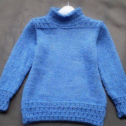帥帥小男生的毛衣睿藍 棒針編織3-6歲男孩毛衣款式圖解