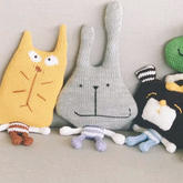 玩偶大嘴兔(2-2)家用編織機LK150機織玩偶編織視頻
