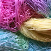 带子纱、灌芯棉的染色教程 DIY自染线图文教程