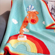 长颈鹿盖毯 创意编织钩针毯子宝宝毯午休毯编织视频