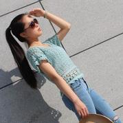 云素麻棉演绎最新2015毛线球夏季刊第14款美衣