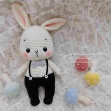 呆桃兔 娃娃家2.0钩针兔子玩偶编织图解